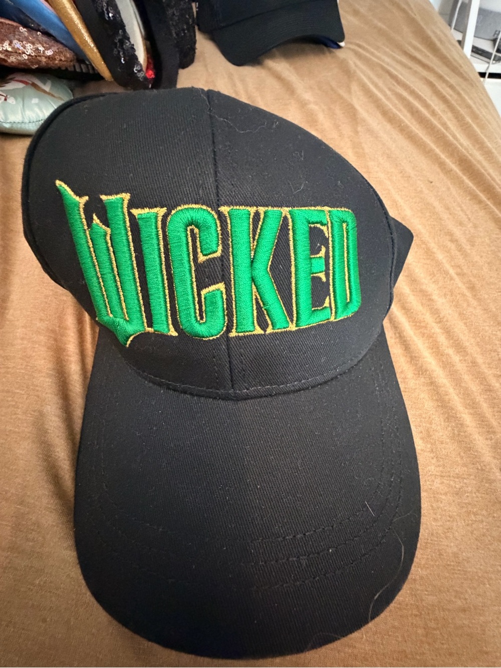 Wicked Embroidered Black Baseball Cap